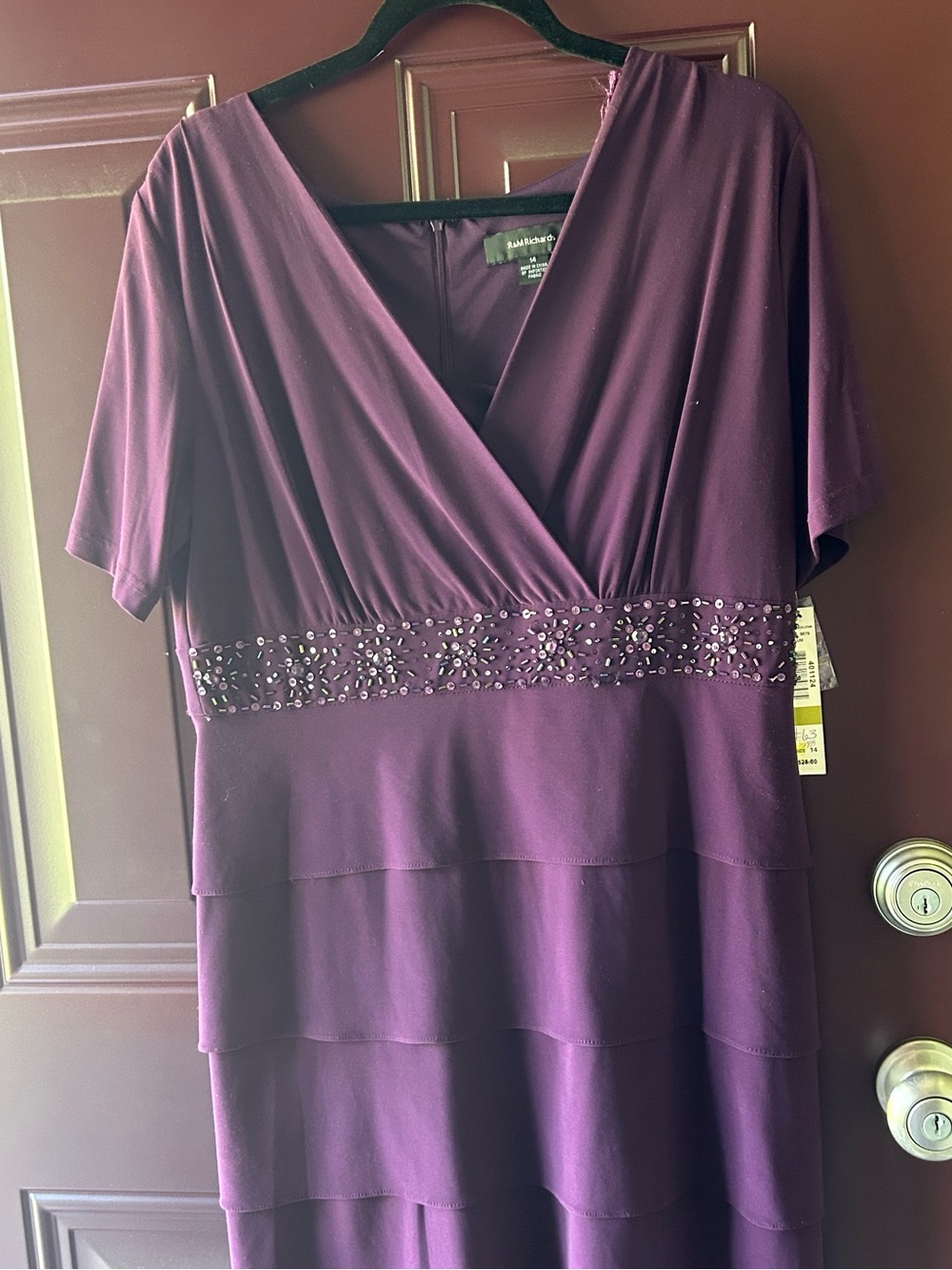 R & M Richard’s plum dress NWT